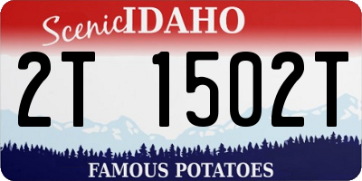 ID license plate 2T1502T