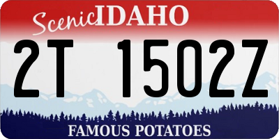 ID license plate 2T1502Z