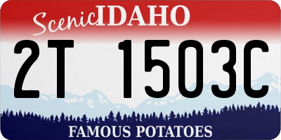 ID license plate 2T1503C