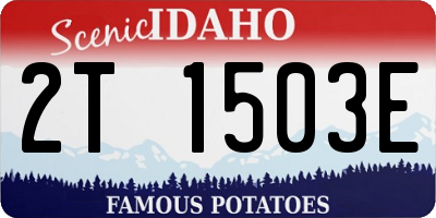 ID license plate 2T1503E