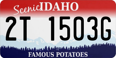 ID license plate 2T1503G