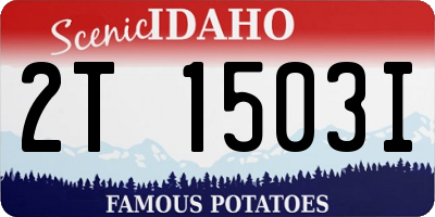 ID license plate 2T1503I