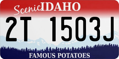 ID license plate 2T1503J
