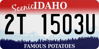 ID license plate 2T1503U