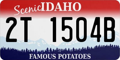 ID license plate 2T1504B