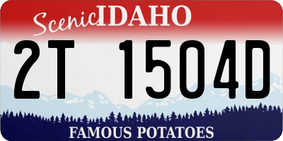 ID license plate 2T1504D