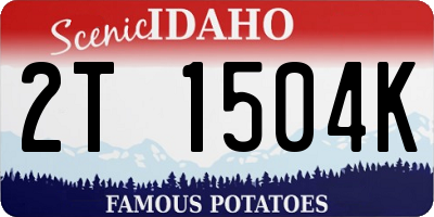 ID license plate 2T1504K