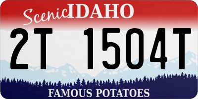 ID license plate 2T1504T