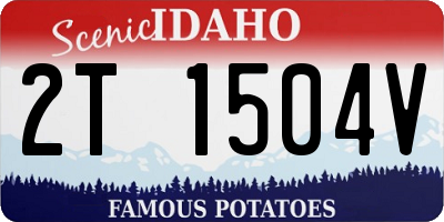 ID license plate 2T1504V