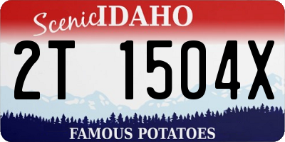ID license plate 2T1504X
