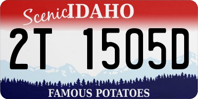 ID license plate 2T1505D
