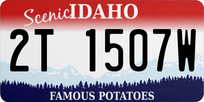 ID license plate 2T1507W