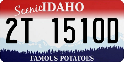 ID license plate 2T1510D