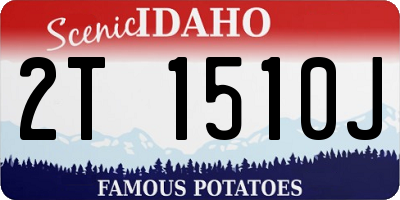 ID license plate 2T1510J