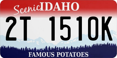 ID license plate 2T1510K