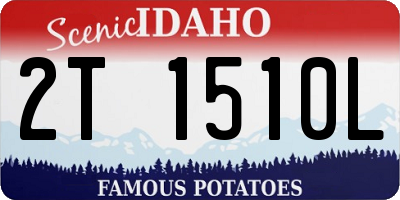 ID license plate 2T1510L
