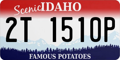 ID license plate 2T1510P
