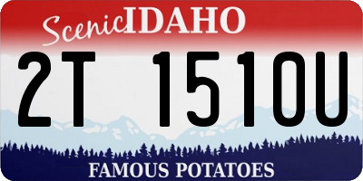 ID license plate 2T1510U