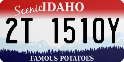 ID license plate 2T1510Y