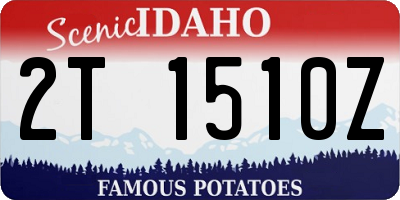 ID license plate 2T1510Z