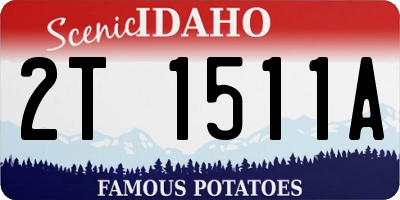 ID license plate 2T1511A