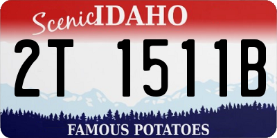 ID license plate 2T1511B