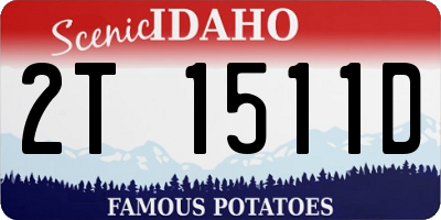 ID license plate 2T1511D