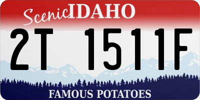 ID license plate 2T1511F