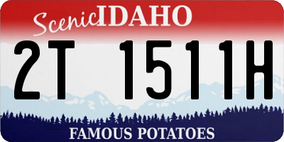 ID license plate 2T1511H