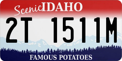 ID license plate 2T1511M