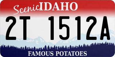 ID license plate 2T1512A