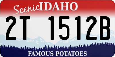 ID license plate 2T1512B