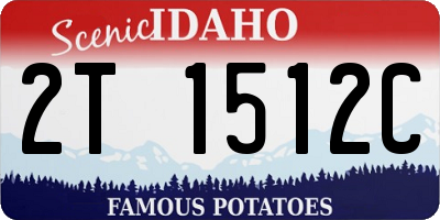 ID license plate 2T1512C