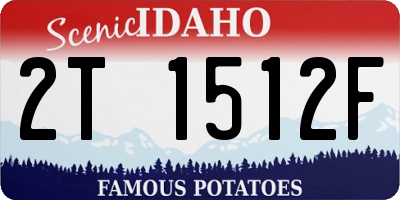 ID license plate 2T1512F