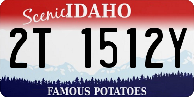 ID license plate 2T1512Y