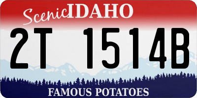 ID license plate 2T1514B