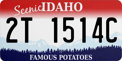 ID license plate 2T1514C