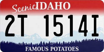 ID license plate 2T1514I