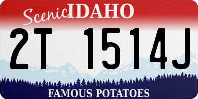 ID license plate 2T1514J