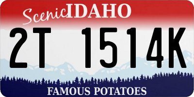 ID license plate 2T1514K