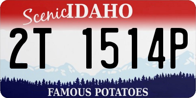 ID license plate 2T1514P