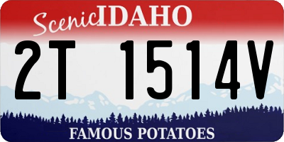ID license plate 2T1514V