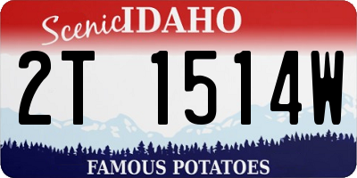 ID license plate 2T1514W