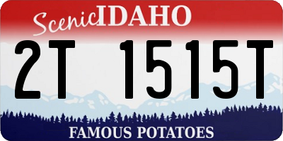 ID license plate 2T1515T
