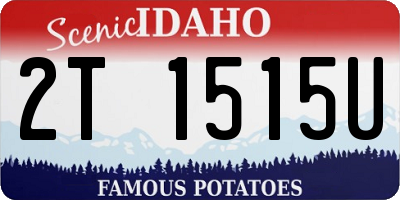 ID license plate 2T1515U