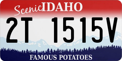 ID license plate 2T1515V