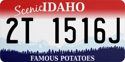 ID license plate 2T1516J