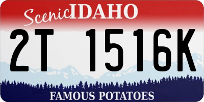 ID license plate 2T1516K