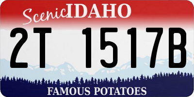 ID license plate 2T1517B