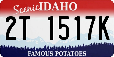 ID license plate 2T1517K